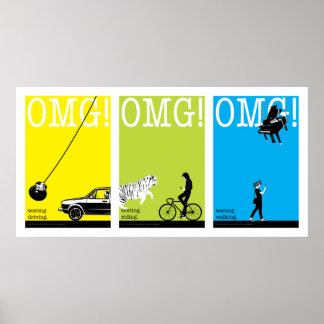 rijden, rijden, lopen. poster