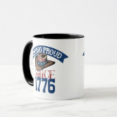 Rijden trots Sinds 1776 met Sterren en Strepen Mok (Voorkant links)
