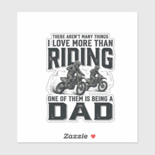 Rijden Vader Vintage Gravure Motocross Citaat Ontw Sticker