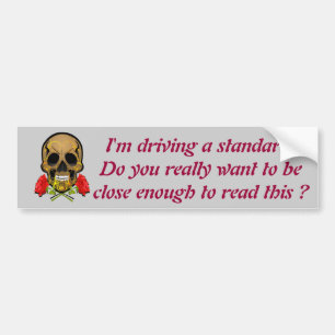 Rijden van een standaard bumpersticker
