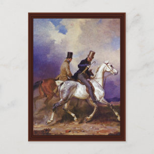 Rijden van prins Wilhelm van Pruisen Briefkaart