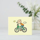 Rijdend fiets - Mannelijk Briefkaart (Staand voorkant)
