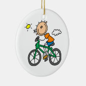 Rijdend fiets - Mannelijk Keramisch Ornament (Rechts)