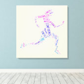 Rijdend meisje canvas afdruk (Insitu (Houten vloer))