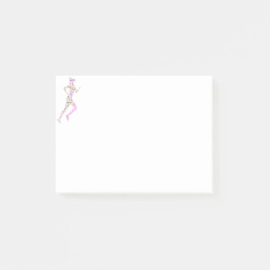 Rijdend meisje post-it® notes (Voorkant)