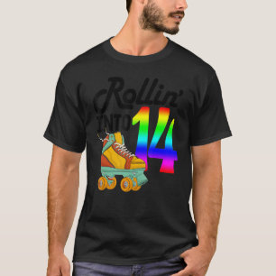 Rijdend naar 14 Vrouwen Schaatsen Rollende Schoen T-shirt