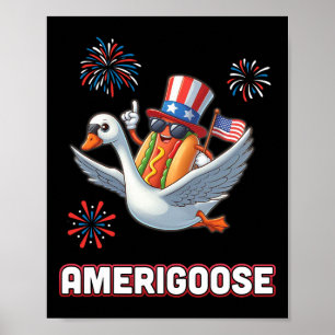 Rijdende Gans Vuurwerk Amerigoose Onafhankelijkhei Poster