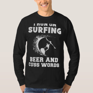 Rijdende golven en onstuimige scherts! surfbier t-shirt