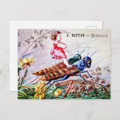 Rijdende sprinkhanen briefkaart (Voorkant / Achterkant)