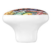 Rijdende sprinkhanen keramische knop (Zijkant)