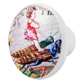 Rijdende sprinkhanen keramische knop (Rechts)