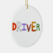 Rijder met chauffeur met chauffeur, aangeduid als  keramisch ornament (Rechts)