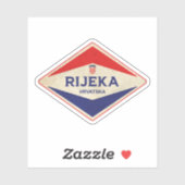 Rijeka Kroatië Vintage Sticker (Vel)