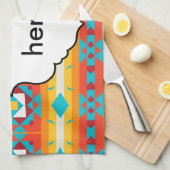 Rijen met stamvormen theedoek (Quarter Fold)