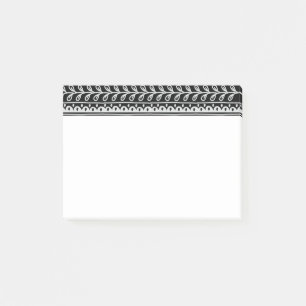 Rijen met zwart-witte krabbelpatronen post-it® notes