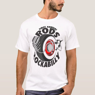 Rijen op T-shirt met Rockabilly