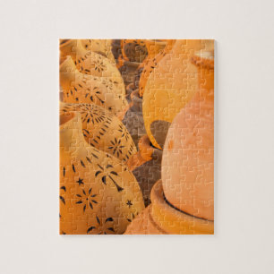 Rijen van aardewerk Pottery in Nizwa, Oman Legpuzzel