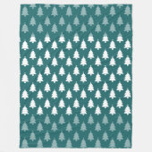 RIJEN VAN GROENE & WITTE KERSTBOMEN FLEECE DEKEN (Voorkant)