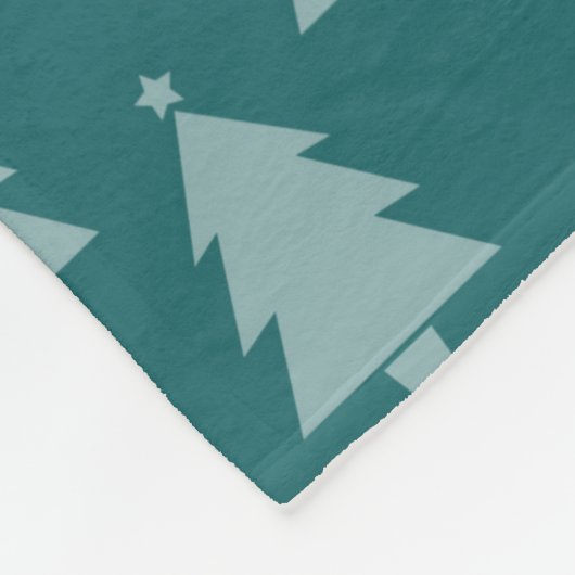 RIJEN VAN GROENE & WITTE KERSTBOMEN FLEECE DEKEN (Hoek)