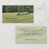 Rijen van kuilvoer visitekaartje (Voorkant / Achterkant)