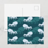 Rijen van octopuspatroon briefkaart (Voorkant / Achterkant)