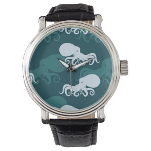 Rijen van octopuspatroon horloge