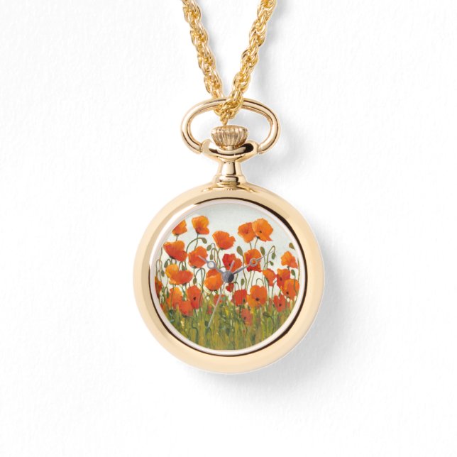 Rijen van papavers I Horloge (Voorkant)