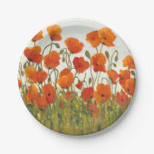 Rijen van papavers I Papieren Bordje (Voorkant)