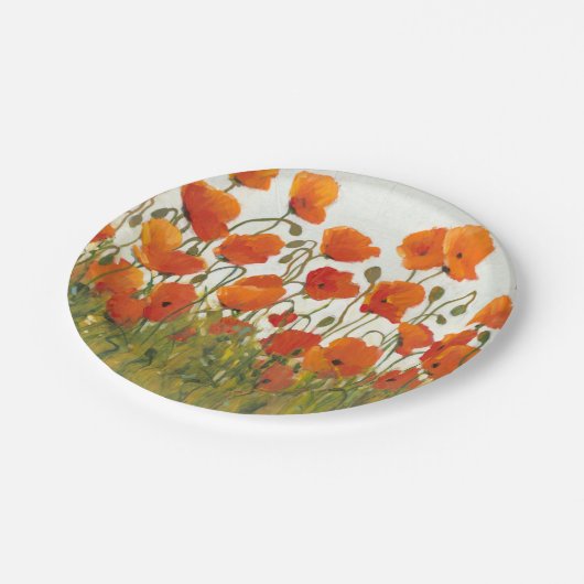 Rijen van papavers I Papieren Bordje (Gekanteld)