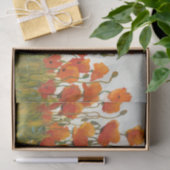 Rijen van papavers I Tissuepapier (Geschenk)