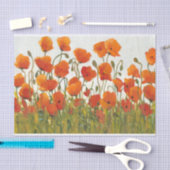 Rijen van papavers I Tissuepapier (Craft)