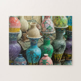 Rijen van Pottery in Nizwa, Oman Legpuzzel