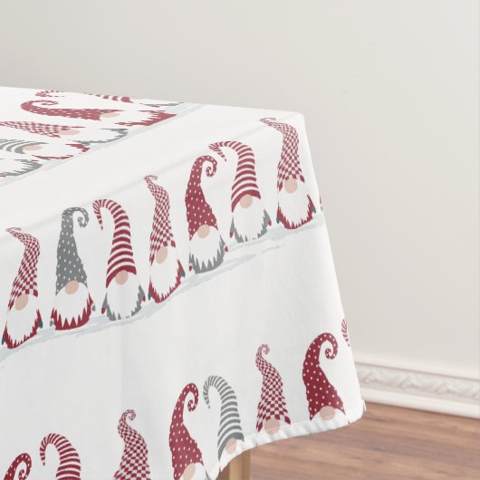 Rijen van vakantiegranen in de sneeuw tafelkleed (Voorbeeld)