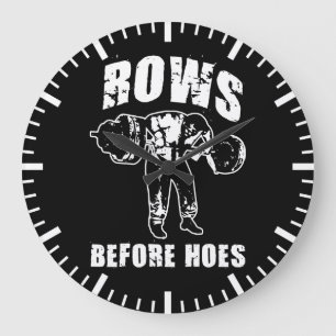 Rijen voor de Hoes - Funny Barbell Row Workout Grote Klok