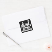 Rijen voor schoffels - Grappige Roeimachine Workou Vierkante Sticker (Envelop)