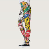 Rijinstructeur Fun Road Sign Collage Leggings (Links)