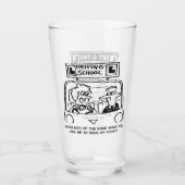 Rijinstructeur Gift Driving School Cartoons Glas (Achterkant)