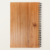 Rijk bruin fineer van hout met afgeronde moderne t notitieboek (Achterkant)