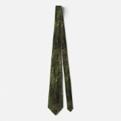 Rijk Groen en Goud Abstract Sparkle Pattern Stropdas (Voorkant)