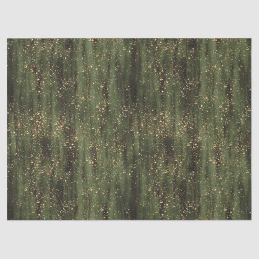 Rijk Groen en Goud Abstract Sparkle Pattern Tissuepapier (Voorkant)