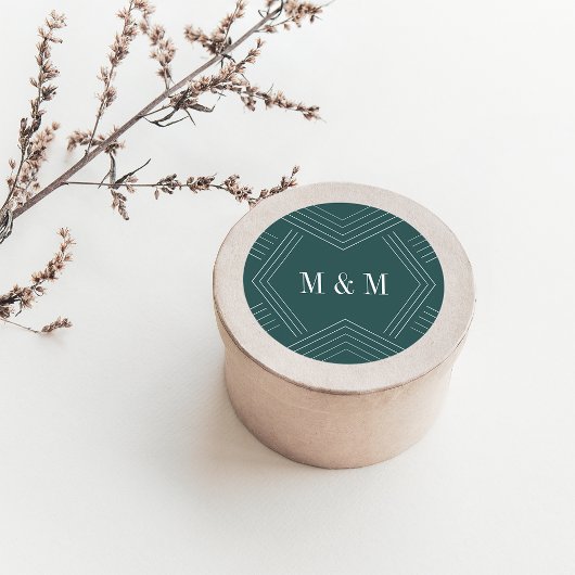 Rijk | Jasper Wedding Monogram Ronde Sticker