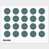 Rijk | Jasper Wedding Monogram Ronde Sticker (Vel)