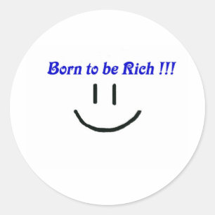 Rijk, rijkdom, fortuin ronde sticker