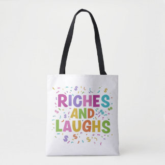 Rijkdom en Lachen Schouder Canvas tas Design