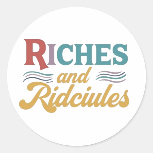 Rijkdom en spot sticker (Voorkant)