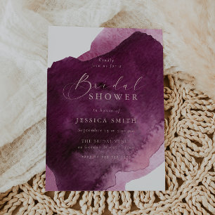 Rijke Bourgogne & Blush Modern Vrijgezellenfeest Kaart