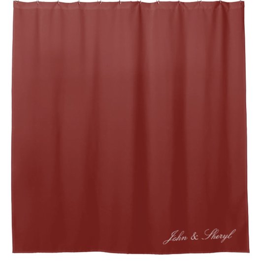 Rijke Bourgogne Rood Effen Kleur Douchegordijn (Voorkant)