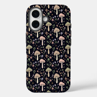 Rijke Donkere Schimmel Naadloos Patroon Goblincore iPhone 16 Hoesje