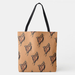 Rijke gekleurde Oranje vlinders die vliegen Draagtas