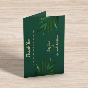 Rijke groene gouden thema dankkaart bedankkaart